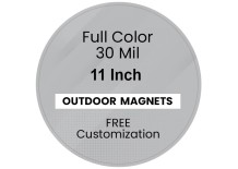 11 Inch Circle Outdoor Magnets - 35 Mil