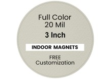 3 Inch Circle Indoor Magnets - 20 Mil