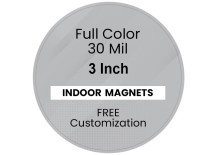 3 Inch Circle Indoor Magnets - 35 Mil