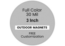 3 Inch Circle Outdoor Magnets - 35 Mil