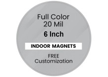 6 Inch Circle Indoor Magnets - 20 Mil