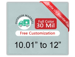 10.01 to 12 Square Inches Outdoor Magnets - 35 Mil
