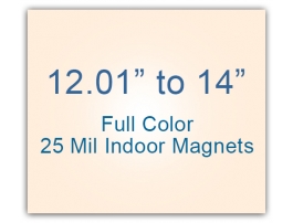 12.01 to 14 Square Inches Indoor Magnets - 25 Mil