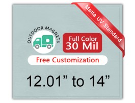 12.01 to 14 Square Inches Outdoor Magnets - 35 Mil