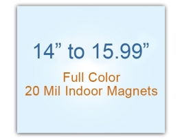 14.01 to 16 Square Inches Indoor Magnets - 20 Mil