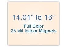 14.01 to 16 Square Inches Indoor Magnets - 25 Mil