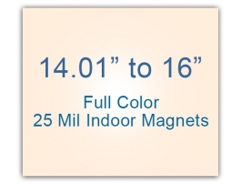14.01 to 16 Square Inches Indoor Magnets - 25 Mil