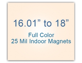 16.01 to 18 Square Inches Indoor Magnets - 25 Mil