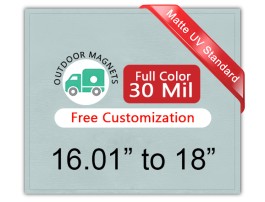 16.01 to 18 Square Inches Outdoor Magnets - 35 Mil