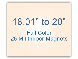 18.01 to 20 Square Inches Indoor Magnets - 25 Mil