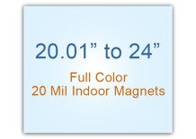 20.01 to 24 Square Inches Indoor Magnets - 20 Mil