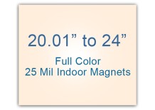 20.01 to 24 Square Inches Indoor Magnets - 25 Mil