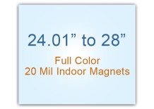 24.01 to 28 Square Inches Indoor Magnets - 20 Mil