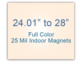 24.01 to 28 Square Inches Indoor Magnets - 25 Mil