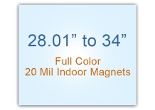 28.01 to 34 Square Inches Indoor Magnets - 20 Mil