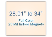 28.01 to 34 Square Inches Indoor Magnets - 25 Mil
