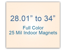 28.01 to 34 Square Inches Indoor Magnets - 25 Mil