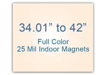 34.01 to 42 Square Inches Indoor Magnets - 25 Mil