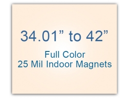 34.01 to 42 Square Inches Indoor Magnets - 25 Mil