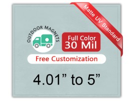 4.01 to 5 Square Inches Outdoor Magnets - 35 Mil