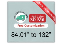 84.01 to 132 Square Inches Outdoor Magnets - 35 Mil