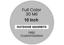 10 Inch Circle Outdoor Magnets - 35 Mil