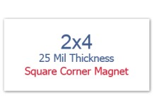 2x4 Square Corners Indoor Magnets - 25 Mil