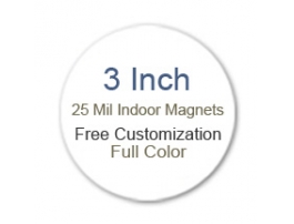 3 Inch Circle Indoor Magnets - 25 Mil