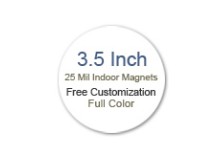 3.5 Inch Circle Indoor Magnets - 25 Mil