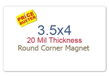 3.5x4 Round Corners Indoor Magnets - 20 Mil
