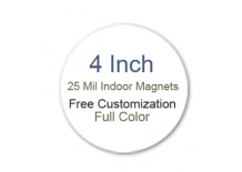 4 Inch Circle Indoor Magnets - 25 Mil
