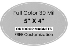 5x4 Outdoor Oval Magnets - 35 Mil