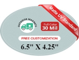 6.5x4.25 Outdoor Oval Magnets - 35 Mil