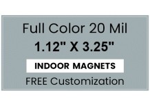 Magnet - 1.125x3.25 Square Corners - 20 mil