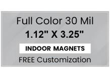 Magnet - 1.125x3.25 Square Corners - 35 mil