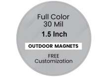 Magnet - 1.5 Inch Diameter Circle - 35 mil - Outdoor Safe