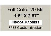 Magnet - 1.5x2.875 Square Corners - 20 Mil
