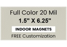 Magnet - 1.5x6.25 Square Corners - 20 Mil