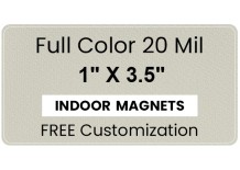 Magnet - 1x3.5 Round Corners - 20 Mil