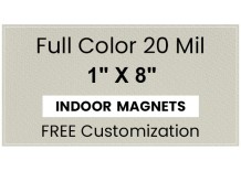 Magnet - 1x8 Square Corners - 20 mil