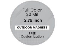 Magnet - 2.75 Inch Diameter Circle - 35 mil - Outdoor Safe