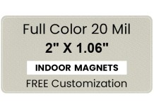 Magnet - 2x1.0625 Round Corners - 20 Mil