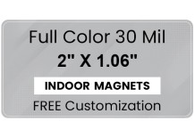 Magnet - 2x1.0625 Round Corners - 35 mil