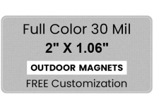 Magnet - 2x1.0625 Round Corners - 35 mil - Outdoor Safe
