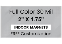 Magnet - 2x1.75 Square Corners - 35 mil