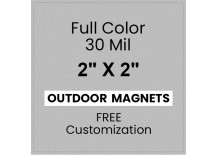 Magnet - 2x2 Square Corners - 35 mil - Outdoor Safe