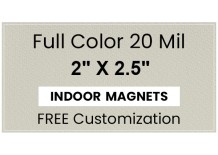 Magnet - 2x2.5 Square Corner - 20 Mil