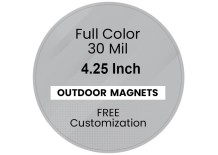Magnet - 4.25 Inch Diameter Circle - 35 mil - Outdoor Safe