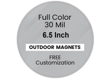 Magnet - 6.5 Inch Diameter Circle - 35 mil - Outdoor Safe.