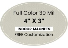 4x3 Indoor Oval Magnets - 35 Mil